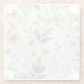 Dessous-de-verre En Verre Fleur motif rose pastel mignon (Dos)