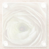 Dessous-de-verre En Verre Fleur Ranunculus (Dos)