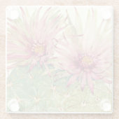 Dessous-de-verre En Verre Fleur rose de cactus (Dos)