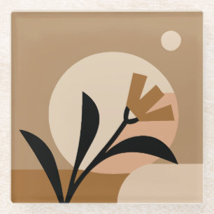 Dessous-de-verre En Verre Fleur Sun Boho