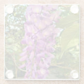 Dessous-de-verre En Verre Fleur Wisteria (Dos)