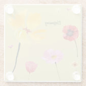 Dessous-de-verre En Verre Fleurissement (Dos)