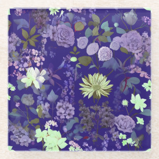 Dessous-de-verre En Verre Fleurs à l'atmosphère élégante et mystérieuse