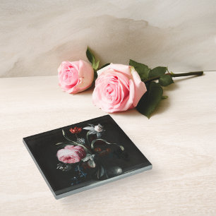 Dessous-de-verre En Verre Fleurs dans un vase de Verelst