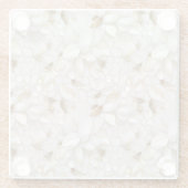 Dessous-de-verre En Verre Fleurs de Lotus Or Blanc (Dos)