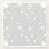 Dessous-de-verre En Verre Fleurs d'eau simples 1 (Dos)