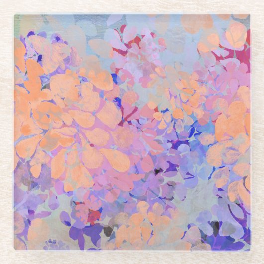 Dessous-de-verre En Verre fleurs d'été (Devant)