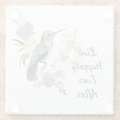 Dessous-de-verre En Verre Fleurs d'Hydrangea Colibri   (Dos)