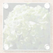 Dessous-de-verre En Verre Fleurs d'hydrangées vertes (Dos)