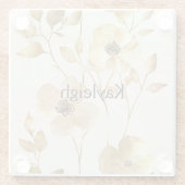Dessous-de-verre En Verre Fleurs dorées chic (Dos)