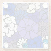 Dessous-de-verre En Verre Fleurs Éternelles Dans Coaster Crépuscule (Dos)