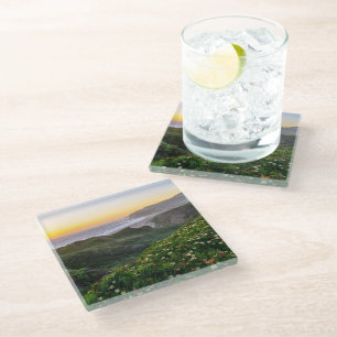 Dessous-de-verre En Verre Fleurs Père Noël Cruz Californie