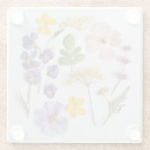 Dessous-de-verre En Verre Fleurs pressées (Dos)