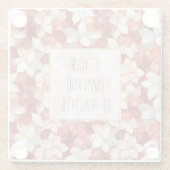 Dessous-de-verre En Verre Fleurs rouges et blanches (Dos)