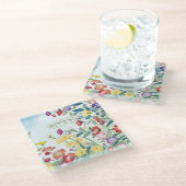 Dessous-de-verre En Verre Fleurs sauvages (Incliné)