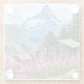 Dessous-de-verre En Verre Fleurs | Summer Matterhorn Suisse (Dos)