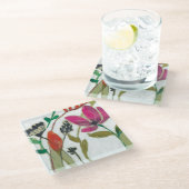 Dessous-de-verre En Verre Fleurs vives (Incliné)