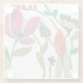 Dessous-de-verre En Verre Fleurs vives (Dos)