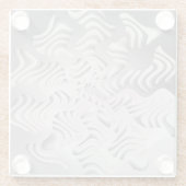 Dessous-de-verre En Verre flocon d'argent (Dos)