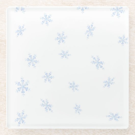 Dessous-de-verre En Verre Flocon de neige (Devant)
