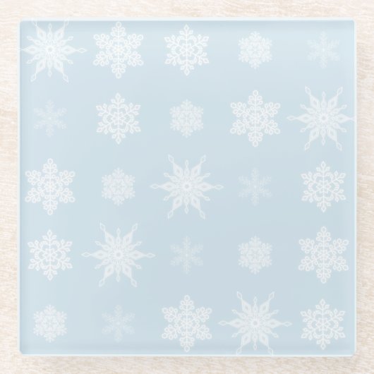 Dessous-de-verre En Verre Flocon de neige (Devant)