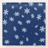 Dessous-de-verre En Verre Flocon de neige (Devant)