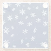 Dessous-de-verre En Verre Flocon de neige (Dos)