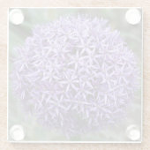 Dessous-de-verre En Verre Floral de fleurs d'Allium pourpre (Dos)