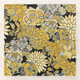 Dessous-de-verre En Verre Floral Ethnique : Texture Créative De Paisley.