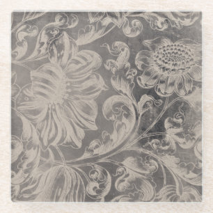 Dessous-de-verre En Verre Floral vieilli