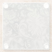 Dessous-de-verre En Verre Floral vieilli (Dos)