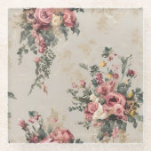 Dessous-de-verre En Verre Floral vintage (Devant)