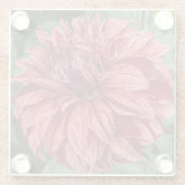Dessous-de-verre En Verre Flore de Dahlia Variée Rouge (Dos)