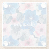 Dessous-de-verre En Verre Flore rose chic (Dos)