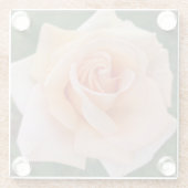 Dessous-de-verre En Verre Flore Rose orange délicate (Dos)