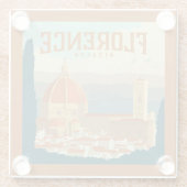 Dessous-de-verre En Verre Florence, Italie (Dos)