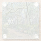 Dessous-de-verre En Verre Floride dentelle espagnole mousse impressionniste  (Dos)