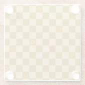 Dessous-de-verre En Verre Flowe Checkered Pattern - No. 02 (Dos)