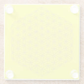 Dessous-de-verre En Verre flower of life 5 dimension energy chacra (Dos)