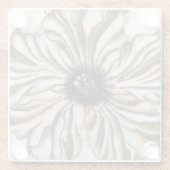 Dessous-de-verre En Verre Flowerhead Fresco sur Tan Arrière - plan (Dos)