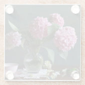 Dessous-de-verre En Verre Flowers | Hydrangeas in Vase (Dos)