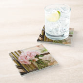 Dessous-de-verre En Verre Flowers | Pink Rose Bouquet (Incliné)