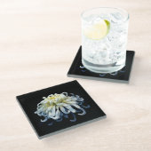 Dessous-de-verre En Verre Flowers | White Chrysanthemum (Incliné)