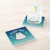 Dessous-de-verre En Verre Fluffin Vous Fluffin Fluff Kitty (Incliné)