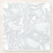 Dessous-de-verre En Verre Flux métallique Chrome (Dos)