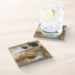 Dessous-de-verre En Verre Flux orageux au printemps