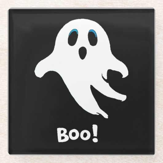 Dessous-de-verre En Verre Flying Halloween Ghost (Devant)