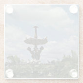 Dessous-de-verre En Verre Fontaine d'eau dans le parc  (Dos)