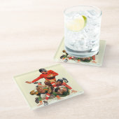 Dessous-de-verre En Verre Football universitaire (Incliné)