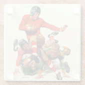 Dessous-de-verre En Verre Football universitaire (Dos)